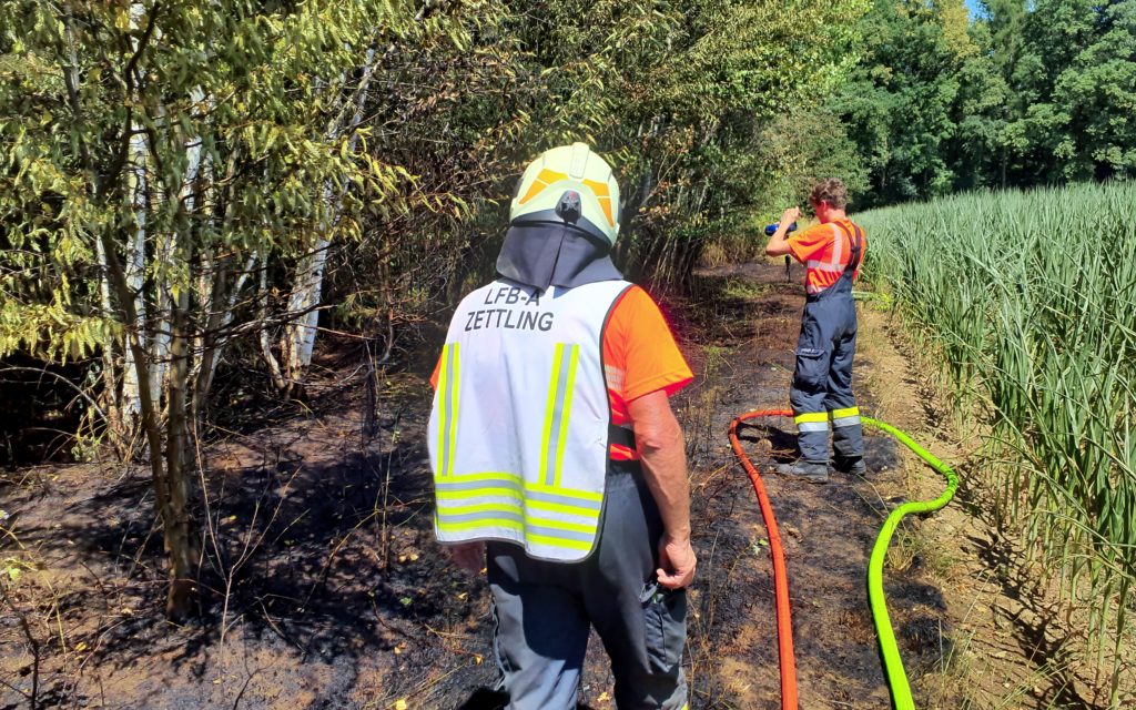 Feuerwehr Zettling beim Einsatz am 29.06.2025 – Brandeinsätze im Schachenwald, umfassender Löschangriff und Kontrolle mit Wärmebildkamera