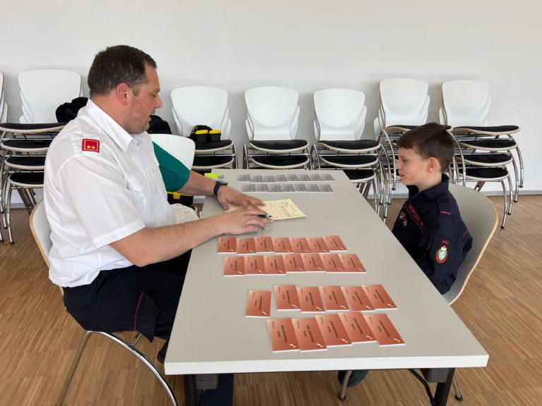 Feuerwehrjugend Zettling beim erfolgreichen Wissenstest