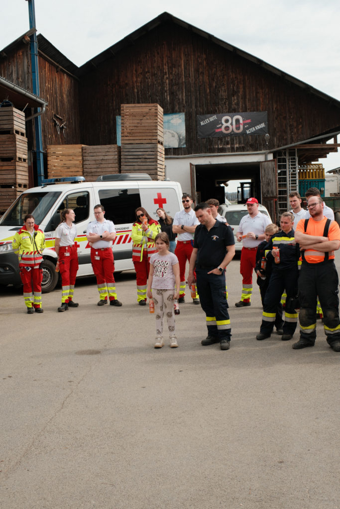 Feuerwehr Zettling bei der Osterübung 2026 mit Rotem Kreuz Lieboch