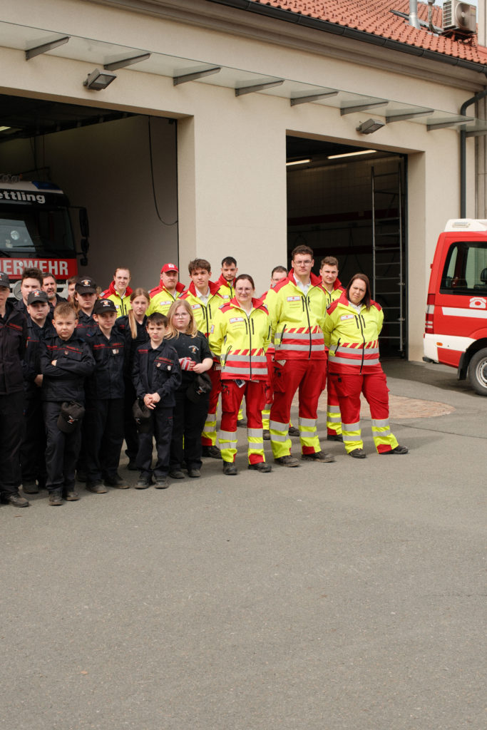 Feuerwehr Zettling bei der Osterübung 2026 mit Rotem Kreuz Lieboch